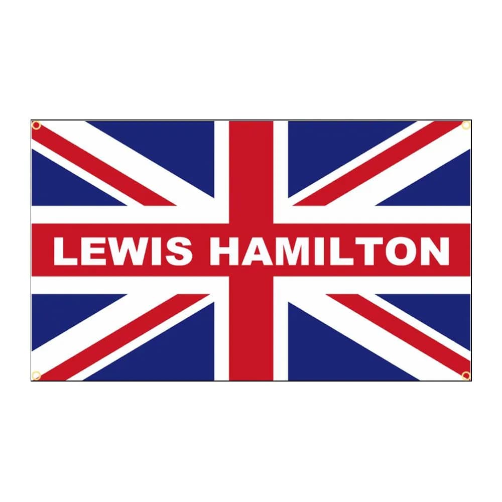 image-90x150cm 3x5FTS Lewis Hamilton on British Flag