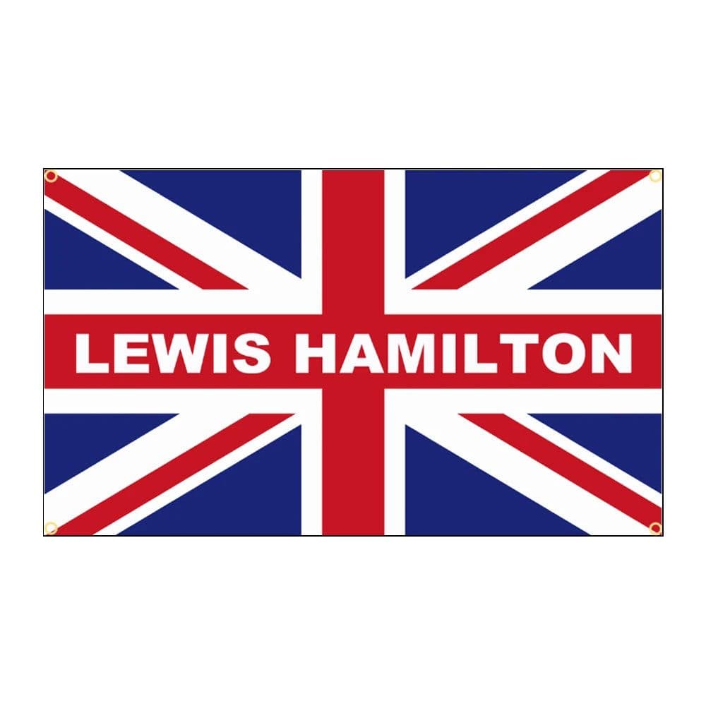 image-90x150cm 3x5FTS Lewis Hamilton on British Flag