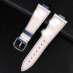 image-12mm Genuine Leather Watch Strap for Tissot PRX - Stylish Replacement Band
