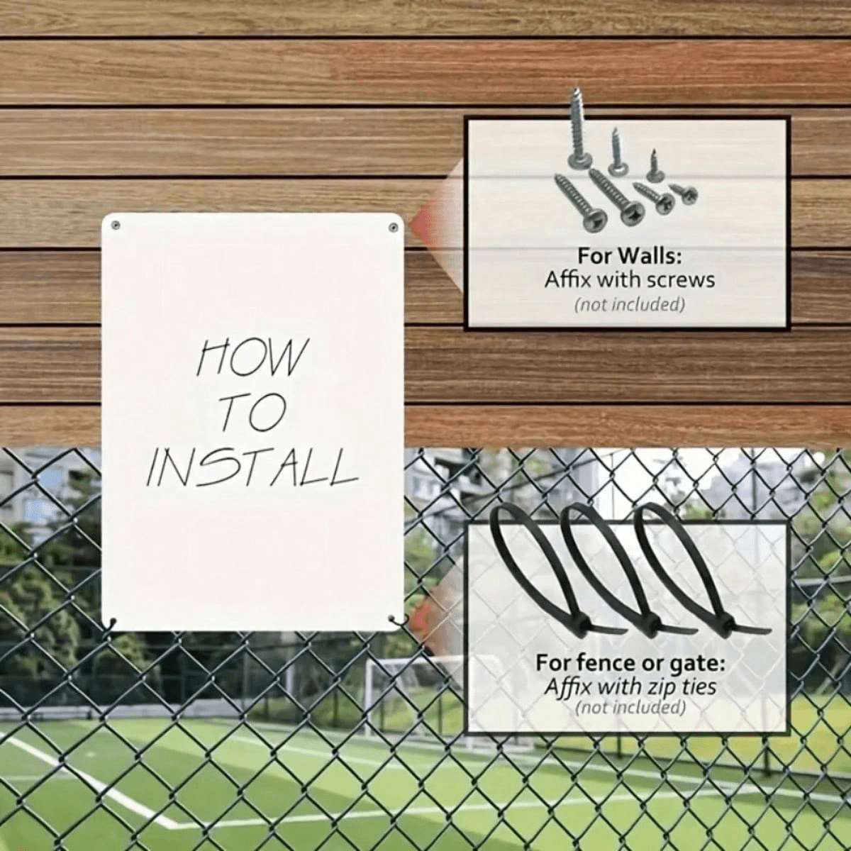 image-Durable Metal No Dogs Allowed Outdoor Sign - 8x12"