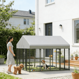 image-Dog Kennel Outdoor 8x8 Steel Large