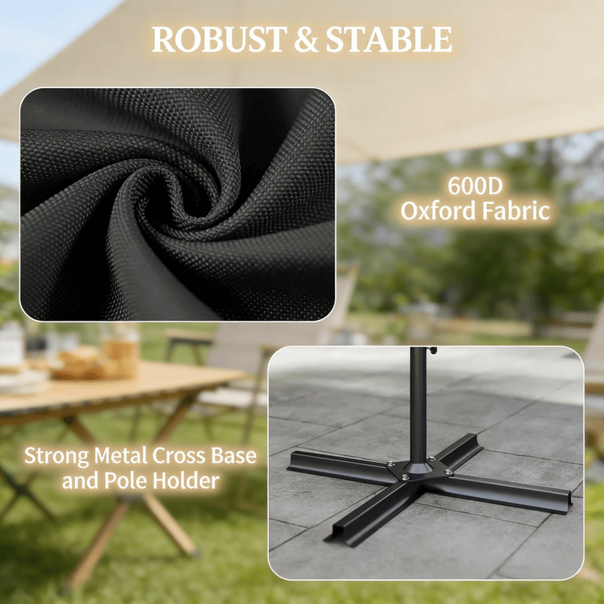image-Outdoor Umbrella Base - Black 30.7"