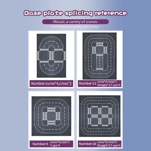 image-AMAZINGBLOKS City Road Base Plate - CE Certified & Compatible with Building Blocks