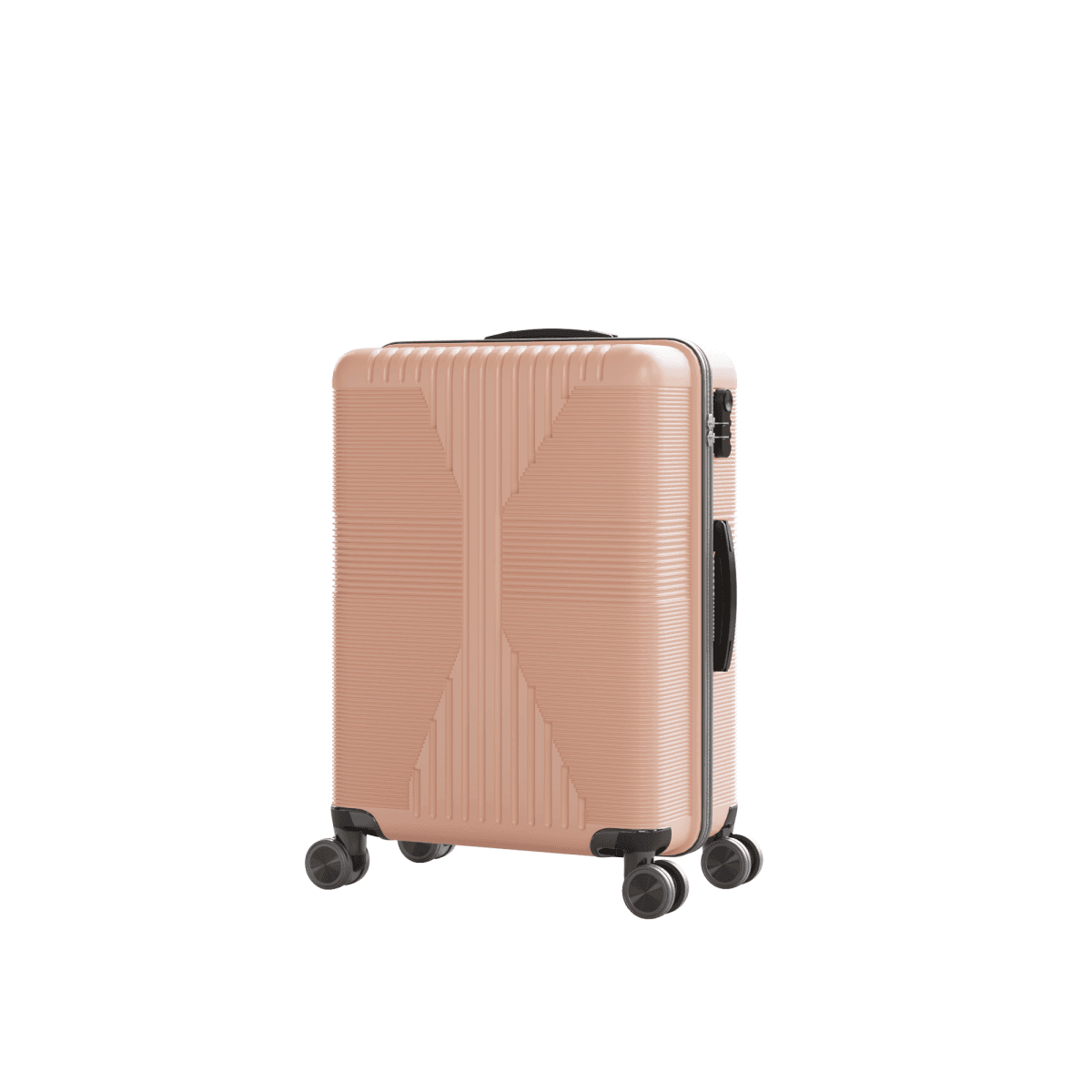 image-Non-TSA Rose Gold 3-in-1 PP Luggage Set, 20in, 24in, 28in