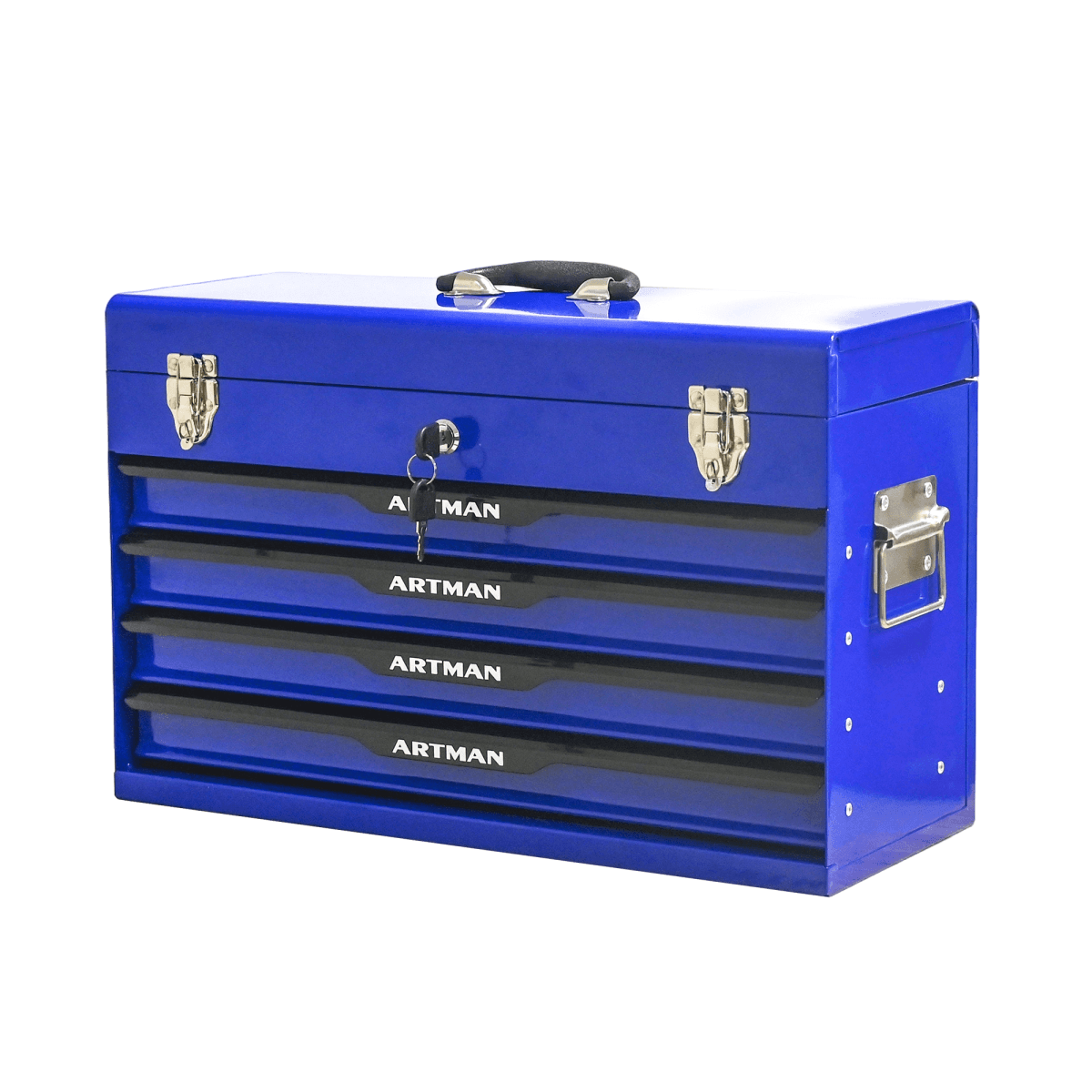 image-20" Steel Tool Box 3-Drawer - Blue Portable