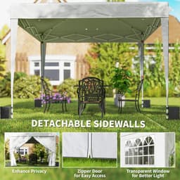 image-Pop Up Canopy Tent - 10x10 ft, UPF50+ Sun Protection, Tool-Free Setup