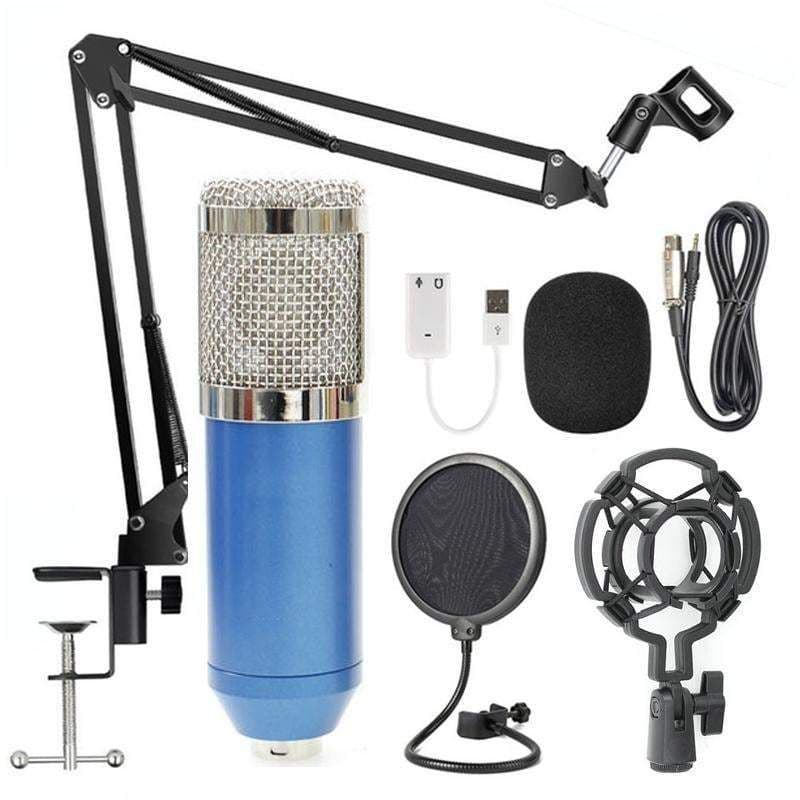 image-Bm-800 Network K Song Anchor Microphone Set Usb Sound Card 35 Bracket Blowout Prevention Net Condenser Microphone Set