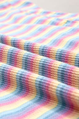image-Pink Stripe Rainbow Tee Wide Leg Pants Set