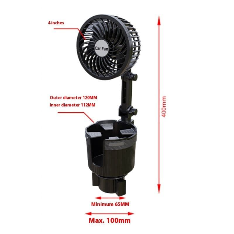 image-Supplies Car Water Cup Holder Fan