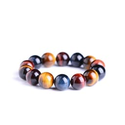 image-Tiger Eye Bracelet Natural Crystal Stone Buddha Bead Bracelet