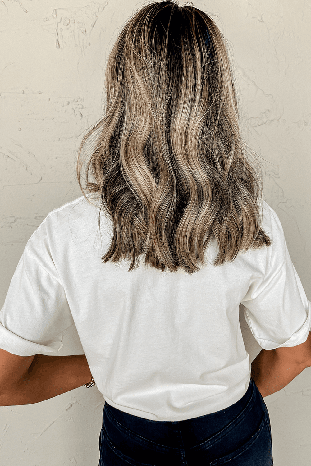image-White Hippity Hoppity Graphic Loose Tee