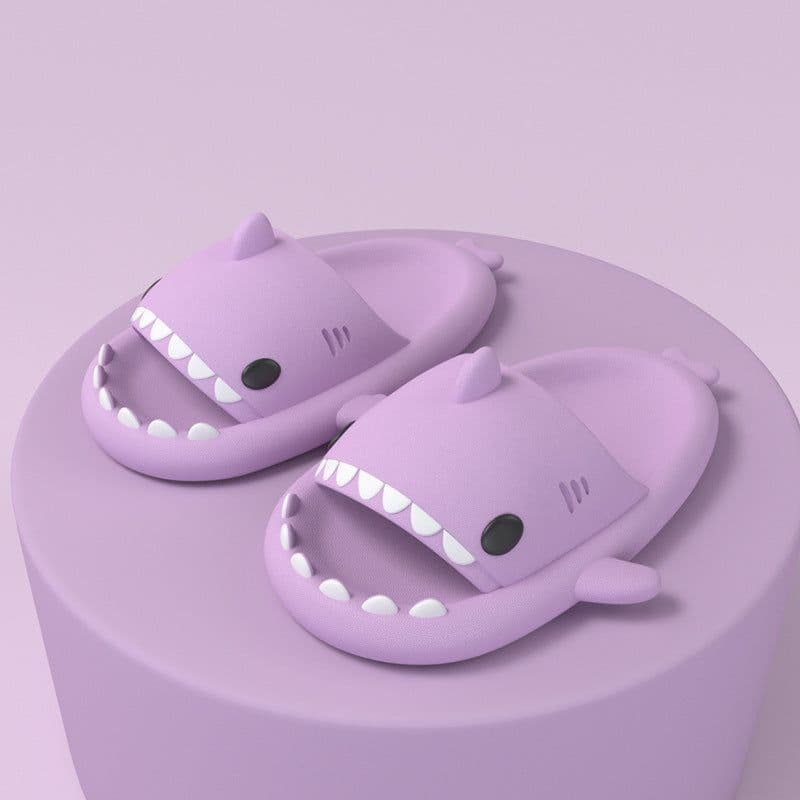 image-Adult's Slippers Indoor Outdoor Funny Shark Cartoon