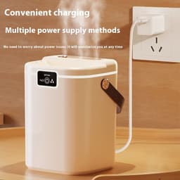 image-Household Air Humidifier - 2.5L USB Square Mist Maker with LED Light