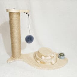 image-Cat Toys From Solid Wood Cat Turntable Bite-resistant Funny Cat Stick Cat Supplies