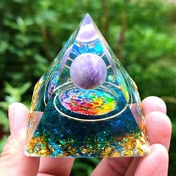 image-Pyramid Decoration Natural Crystal Gravel Energy Tower