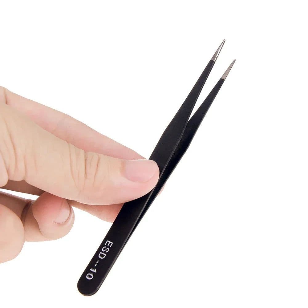 image-2/6pcs Precision Tweezers Set ESD Anti-Static Stainless Steel Tweezers Repair Tools for Electronics Repair Soldering Craft Tools