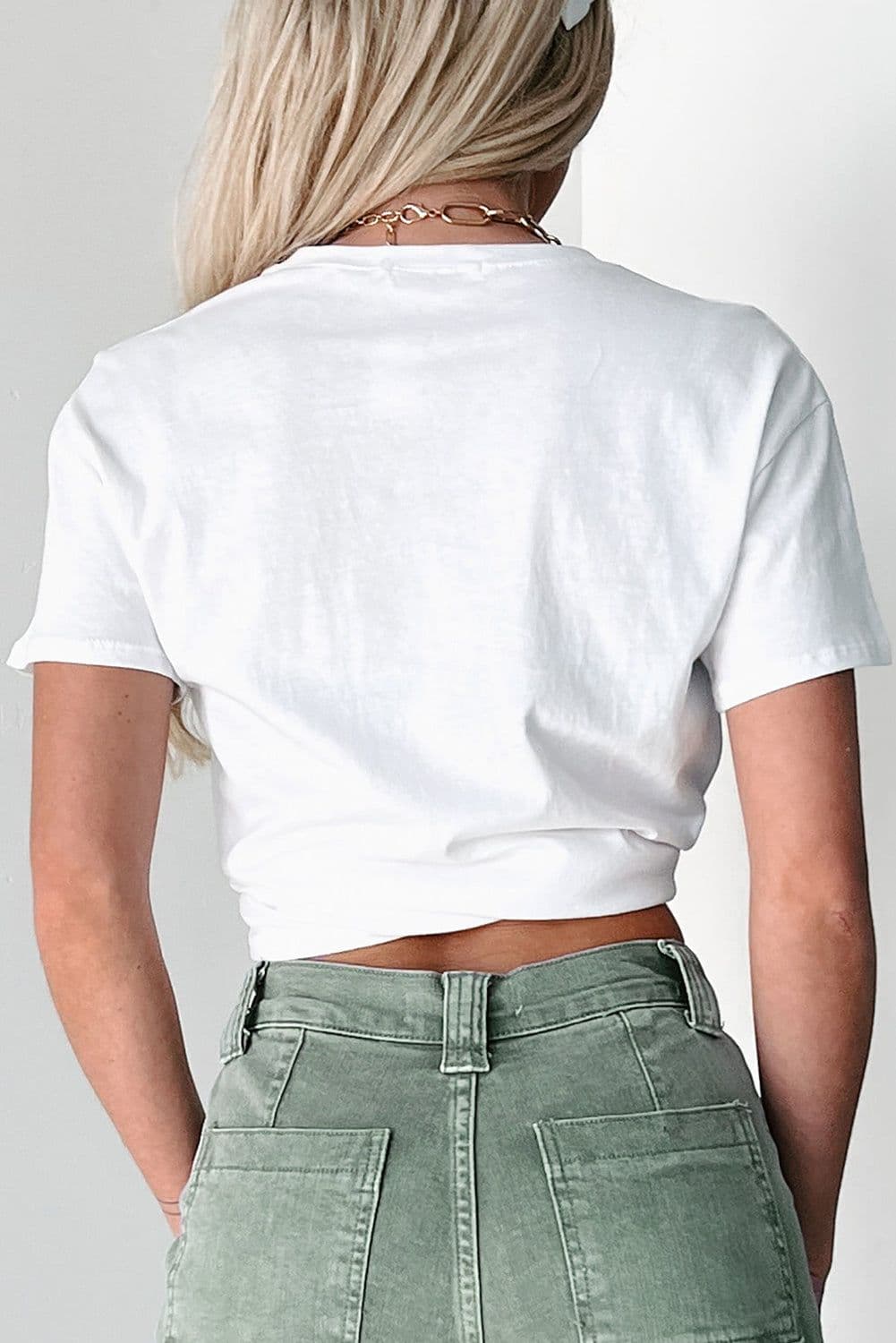 image-White LUCKY Printed Round Neck St Patricks T Shirt