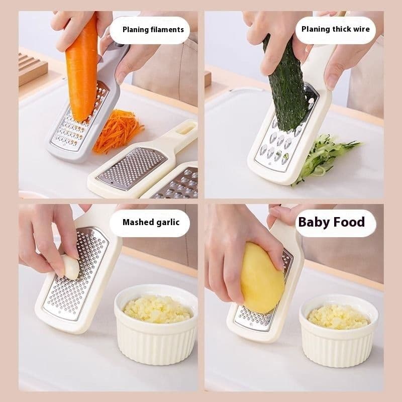 image-3 In 1 Cheese Grater Portable Handheld Stainless Steel Vegetable Grater Kitchen Tools Efficient Food Graters Home Kitchen Gadgets