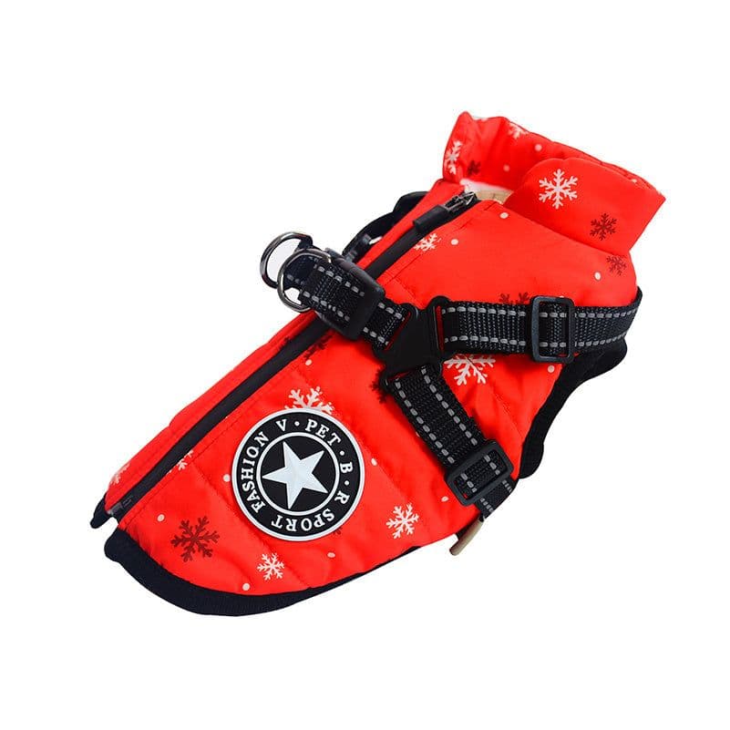 image-Dog Clothes Chest Back Integrated Cotton Vest Pet Cotton Clothes Winter Clothes