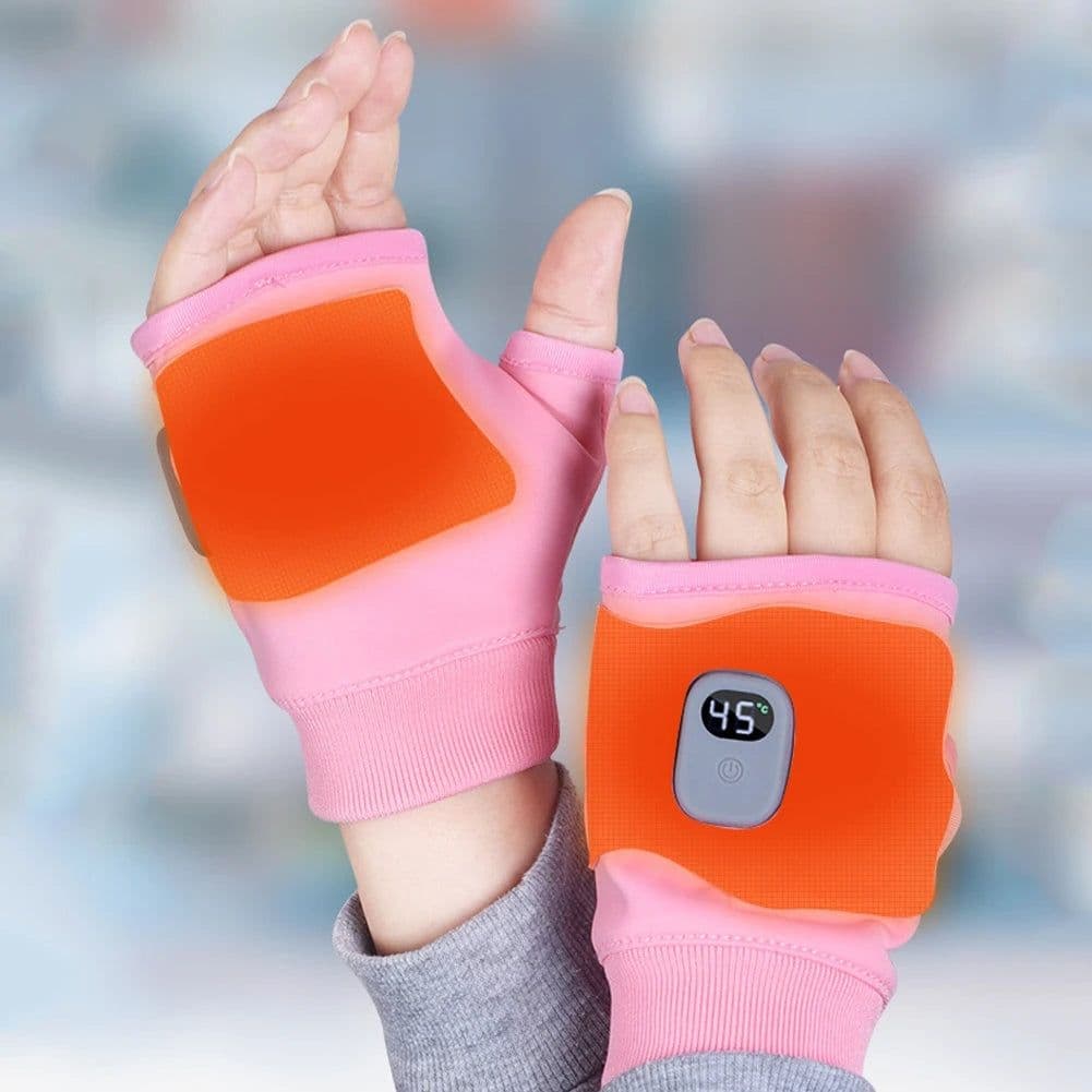 image-Electric Heated Gloves Winter Moto Riding Thermal Gloves 360 Degree Heating Thermal Heated Gloves Fingerless Thermal Hand Warmer
