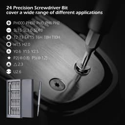image-Precision Screwdriver Set 25 in 1 Phillips Torx Hexagonal Flat Head Magnetic Screwdriver Head for iPhone PC Watch Camera Glasses