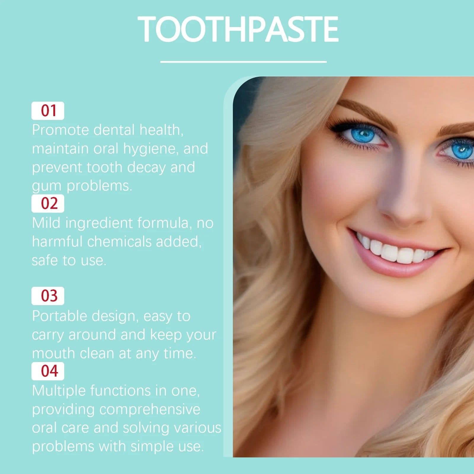 image-Brightening Whitening Yellow Tooth Toothpaste Foam Cleaning Effective Removal of Tooth Stains, Oral Cleaning Product