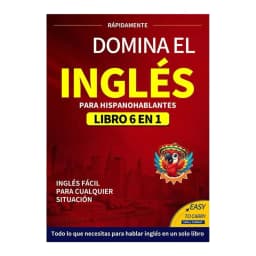 image-English Books for Beginners 6-in-1 Spanish Edition English Workbook Easy Language Learning Dictionary Study Supplies for Reading