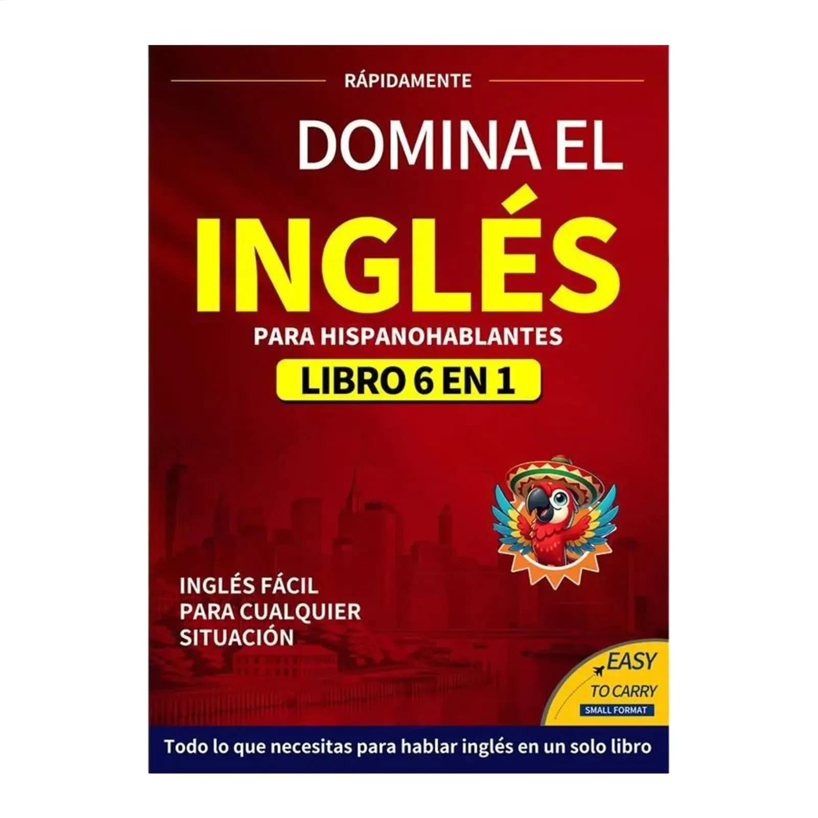 image-English Books for Beginners 6-in-1 Spanish Edition English Workbook Easy Language Learning Dictionary Study Supplies for Reading