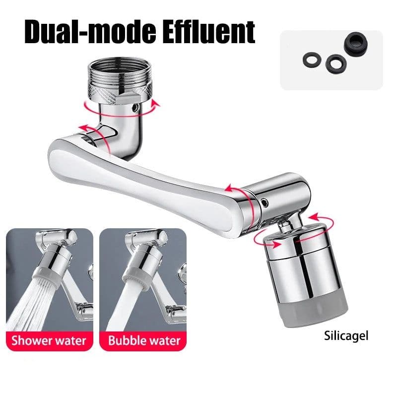 image-1080° Bathroom Water Tap Nozzle Universal Rotation Faucet Extender Sprayer Kitchen Tap Extend Adapter Aerator 2 Spray Modes