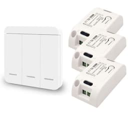 image-Diese 433Mhz wireless Wall Switch rf 86 wall panel transmitter Safety Switch and AC 110V 220V relay interruptor for Light Lamp
