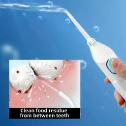 image-Household High Pressure Oral Irrigator Portable Teeth Clean Water Dental Floss Manual High Pressure Water Toothpick