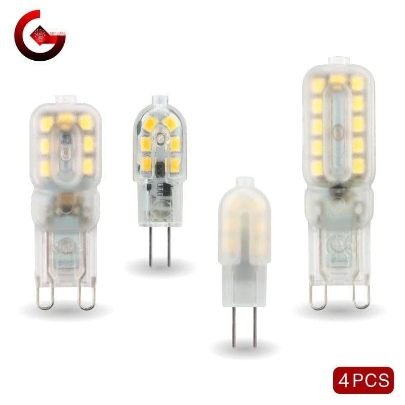 image-4pcs/lot G4 G9 LED 3W 5W Light Bulb AC DC 12V 220V LED Lamp SMD2835 Spotlight Chandelier Lighting Replace 30W 60W Halogen Lamps