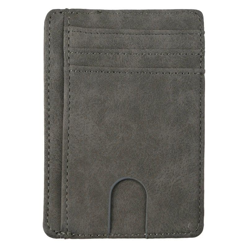 image-THINKTHENDO Slim RFID Blocking Leather Wallet Credit ID Card Holder Purse Money Case for Men Women 2020 Fashion Bag 11.5x8x0.5cm
