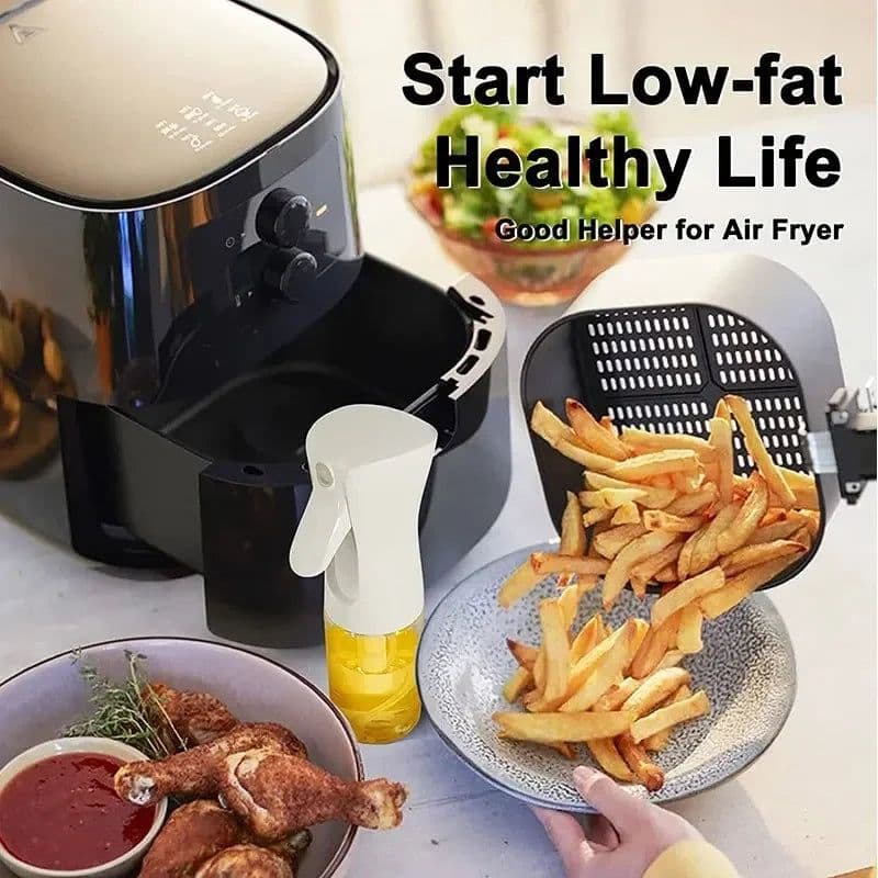 image-200/300/500ml Oil Spray Bottle BBQ Cooking Olive Oil Sprayer Plastic Baking Oil Spray Empty Bottle Vinegar Bottle Or Oil brush