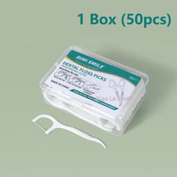 image-1/2/5/10 Box Portable Disposable Dental Floss Plastic Toothpick High-tension Dental Floss Stick Dental Floss Box Oral Care