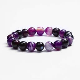 image-Bracelet En Pierre Naturelle Violet Pour Femme