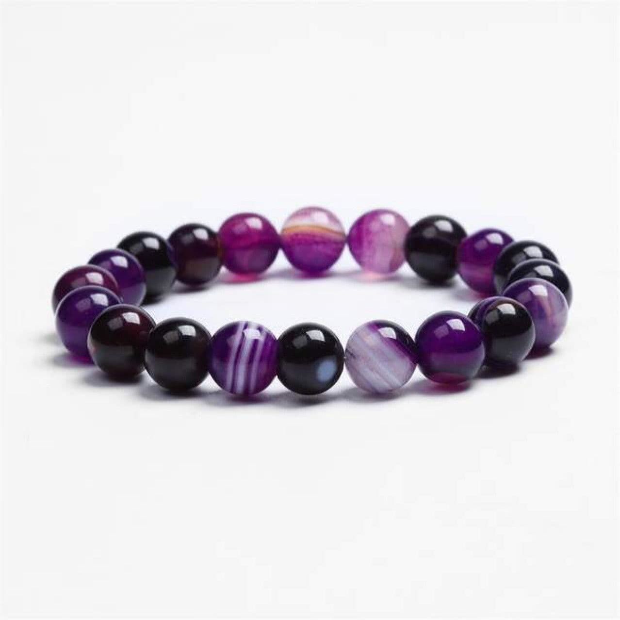 image-Bracelet En Pierre Naturelle Violet Pour Femme