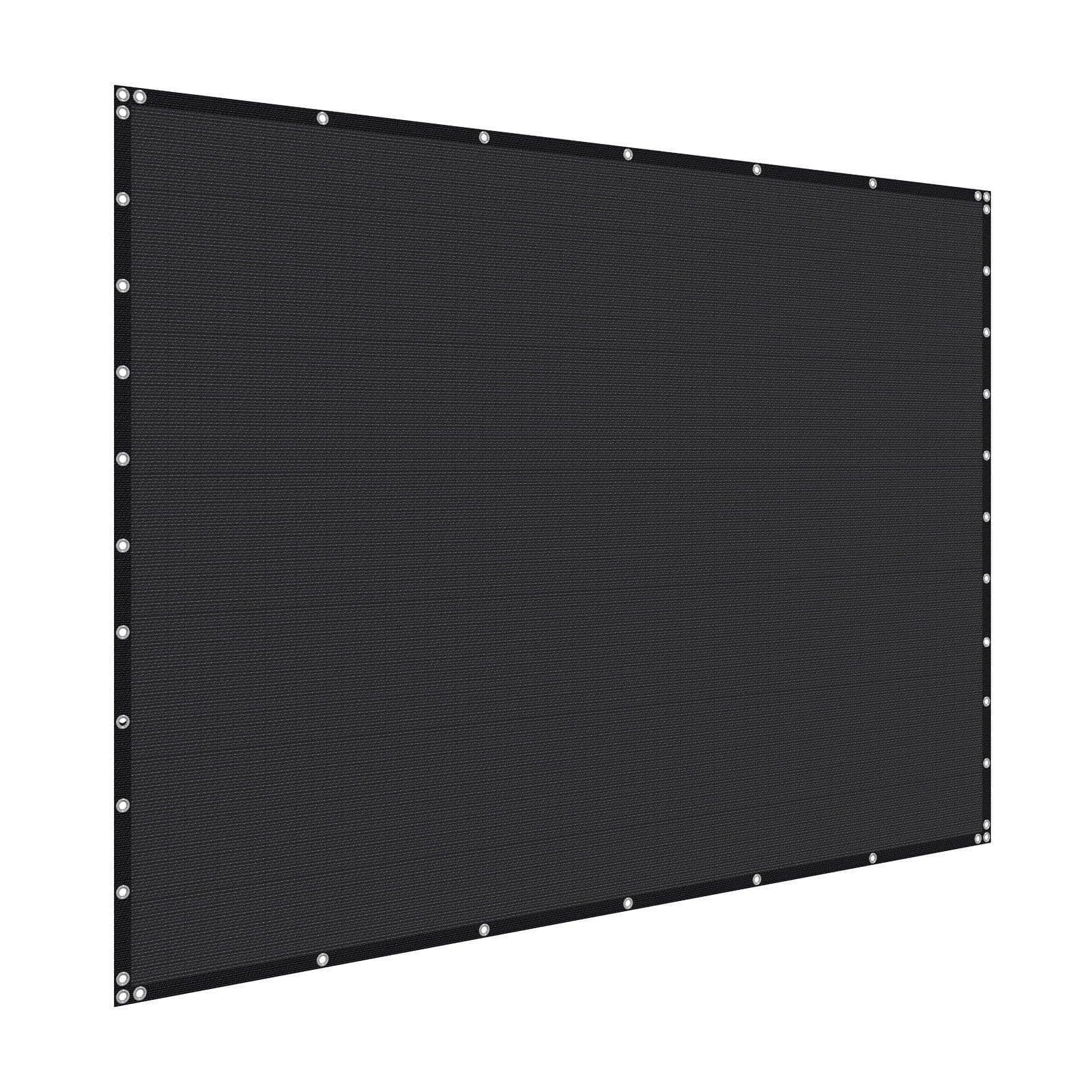 image-VEVOR 90% Sun Shade Cloth, 10 x 12 ft Pergola Shade Cover with Stainless Steel Grommets, Sun Shades Canopy Privacy Screen with 140 GSM HDPE Material, for Outdoor, Patio, Garden, and Backyard (Black)