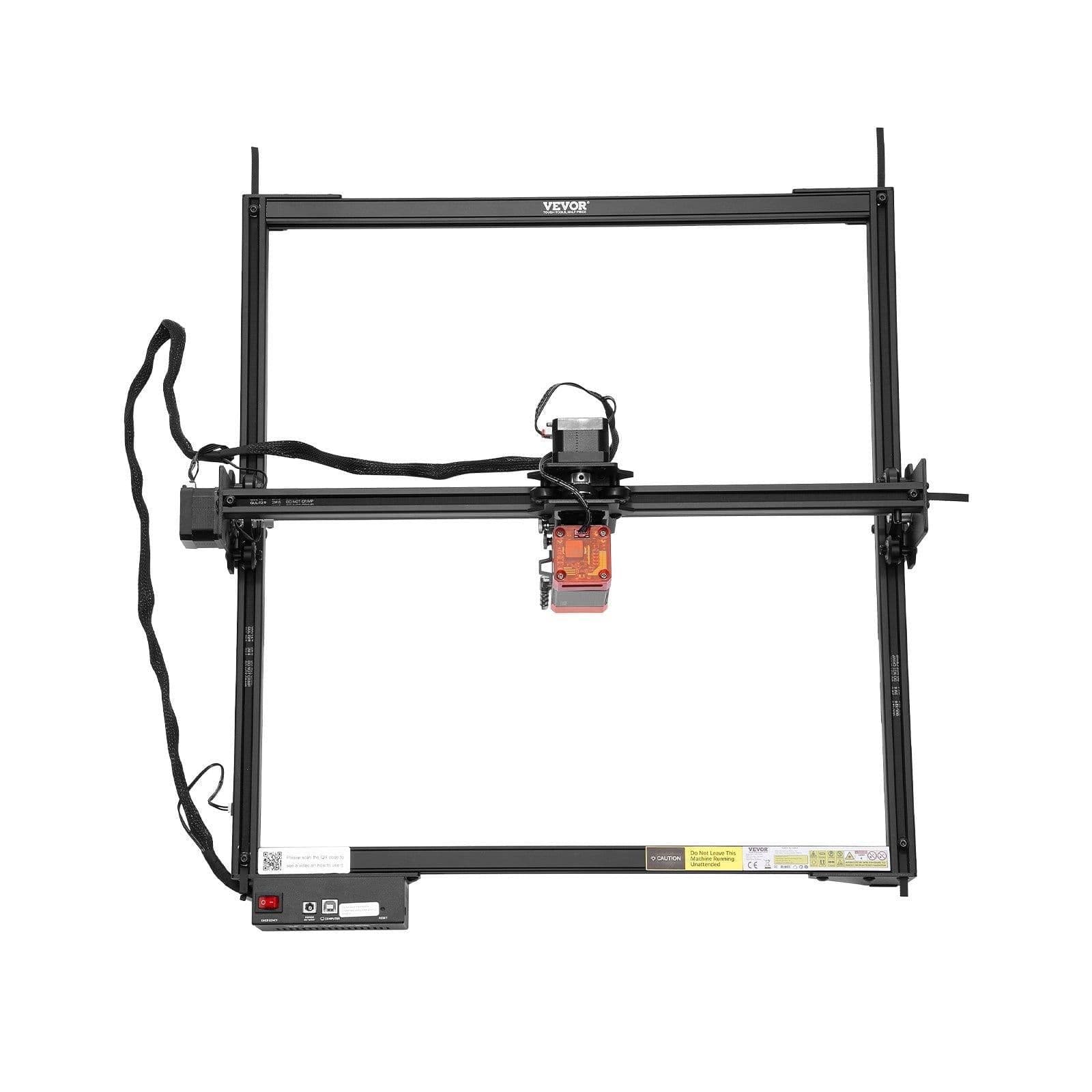 image-VEVOR Laser Engraver, 5W Output, Laser Engraving Cutter Machine, 14.9 x 15.7 in/38 x 40 cm Working Area, 10000 mm/min Movement Speed, Compressed Spot with Eye Protection, for Wood, Certain Metal