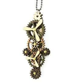 image-Kinetic Vertical Propeller Gear Necklace 6005D