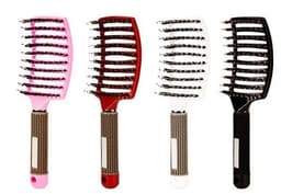image-Bristle Hair Brush - Detangler Massage Comb