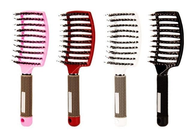 image-Bristle Hair Brush - Detangler Massage Comb