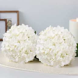 image-VEVOR Artificial Flowers, 205 pcs Real Looking White Silk Fake Hydrangea Bulk, White Faux Bridal Shower with Stems for DIY Wedding Bouquets, Home Centerpieces Arrangements, Party Tables Decorations