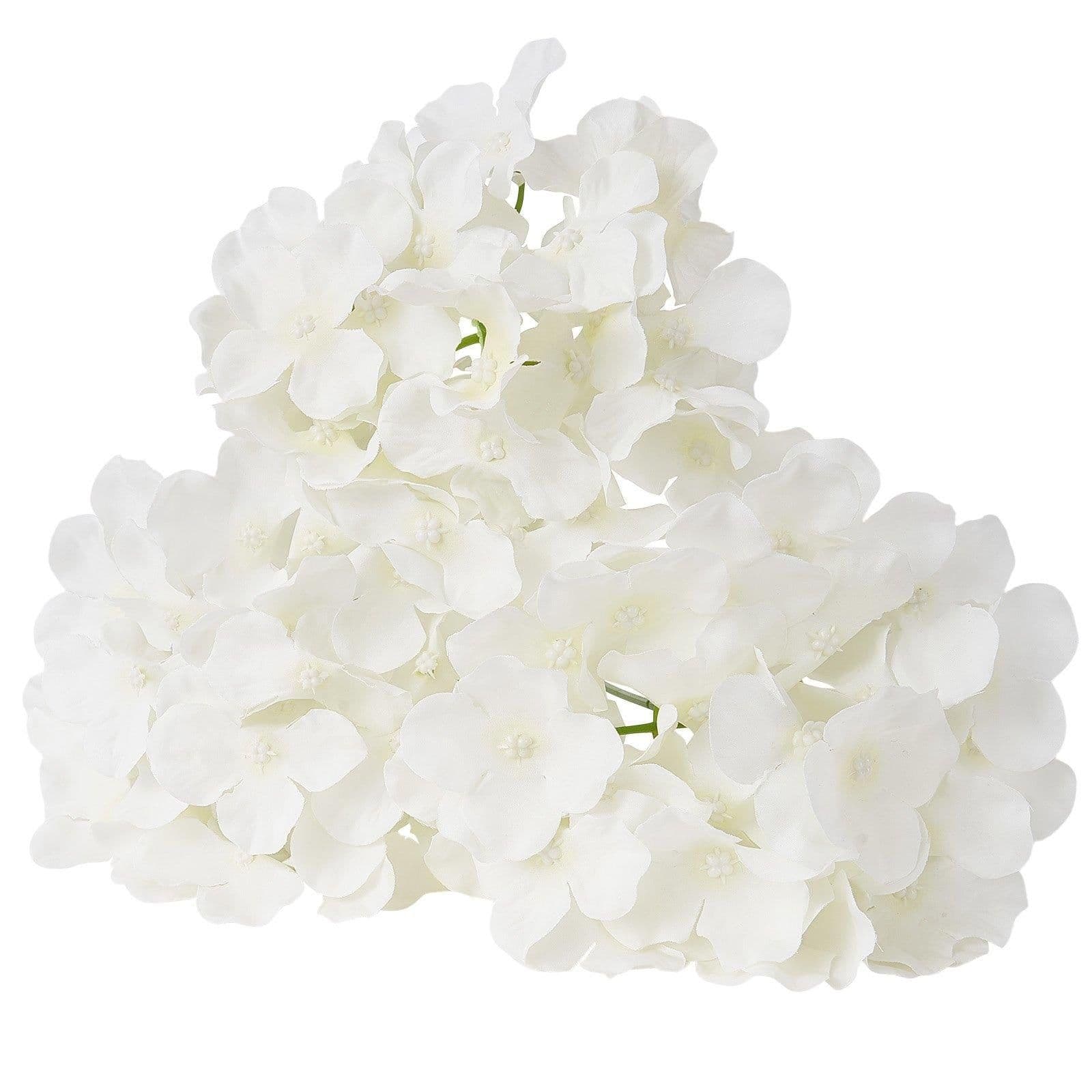 image-VEVOR Artificial Flowers, 205 pcs Real Looking White Silk Fake Hydrangea Bulk, White Faux Bridal Shower with Stems for DIY Wedding Bouquets, Home Centerpieces Arrangements, Party Tables Decorations