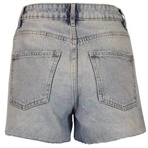 image-Women's Light Wash ripped Denim Shorts Hot Pants
