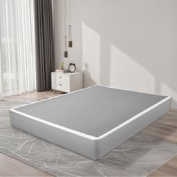 image-VEVOR Box Spring, Queen Size Bed Frame with Washable Fabric Cloth, Heavy Duty Metal Frame for Queen Bed, 9 in Mattress Foundation, 3500 lbs Max Weight Capacity, Easy Assembly, 79.1L x 59.6W x 9.1H in