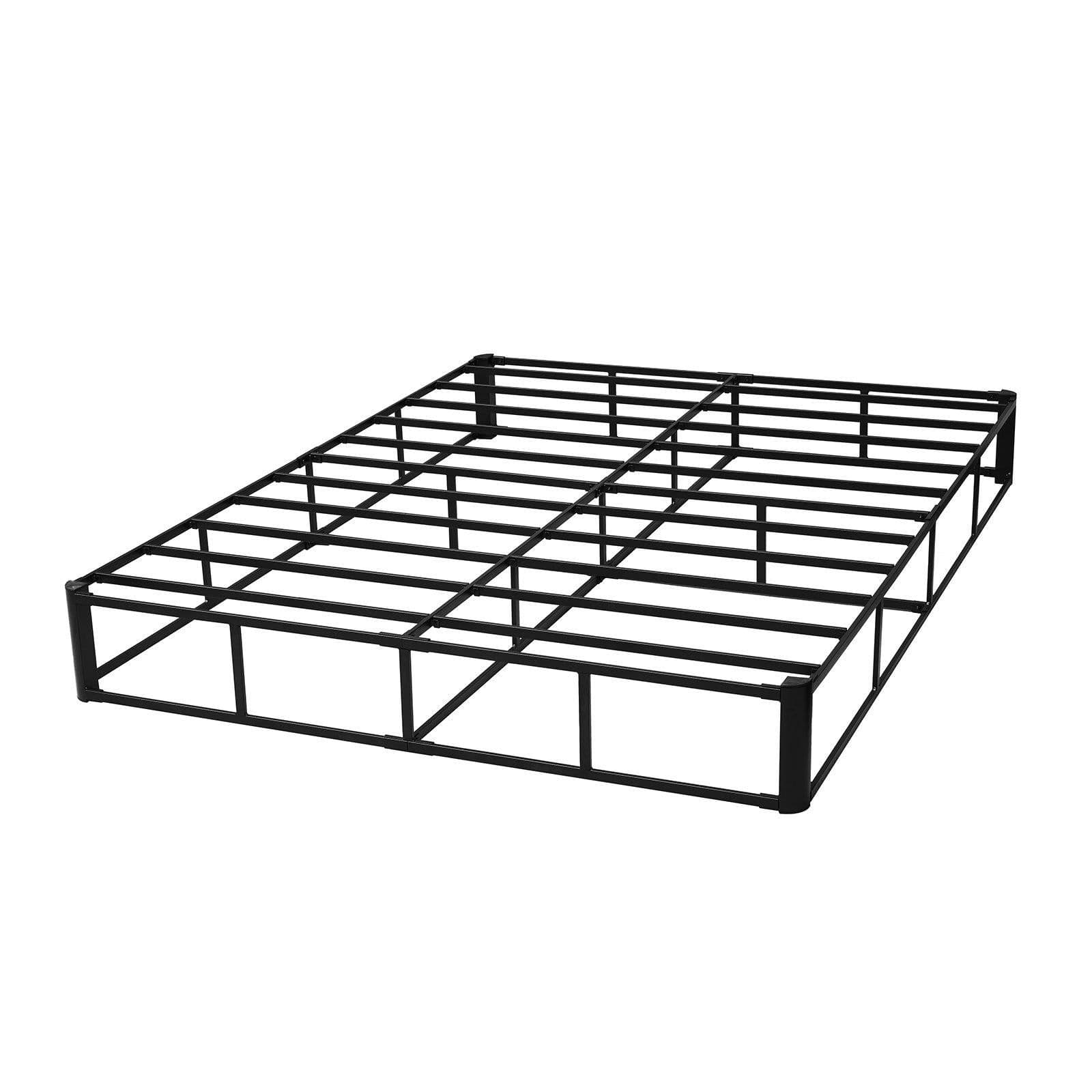 image-VEVOR Box Spring, Queen Size Bed Frame with Washable Fabric Cloth, Heavy Duty Metal Frame for Queen Bed, 9 in Mattress Foundation, 3500 lbs Max Weight Capacity, Easy Assembly, 79.1L x 59.6W x 9.1H in