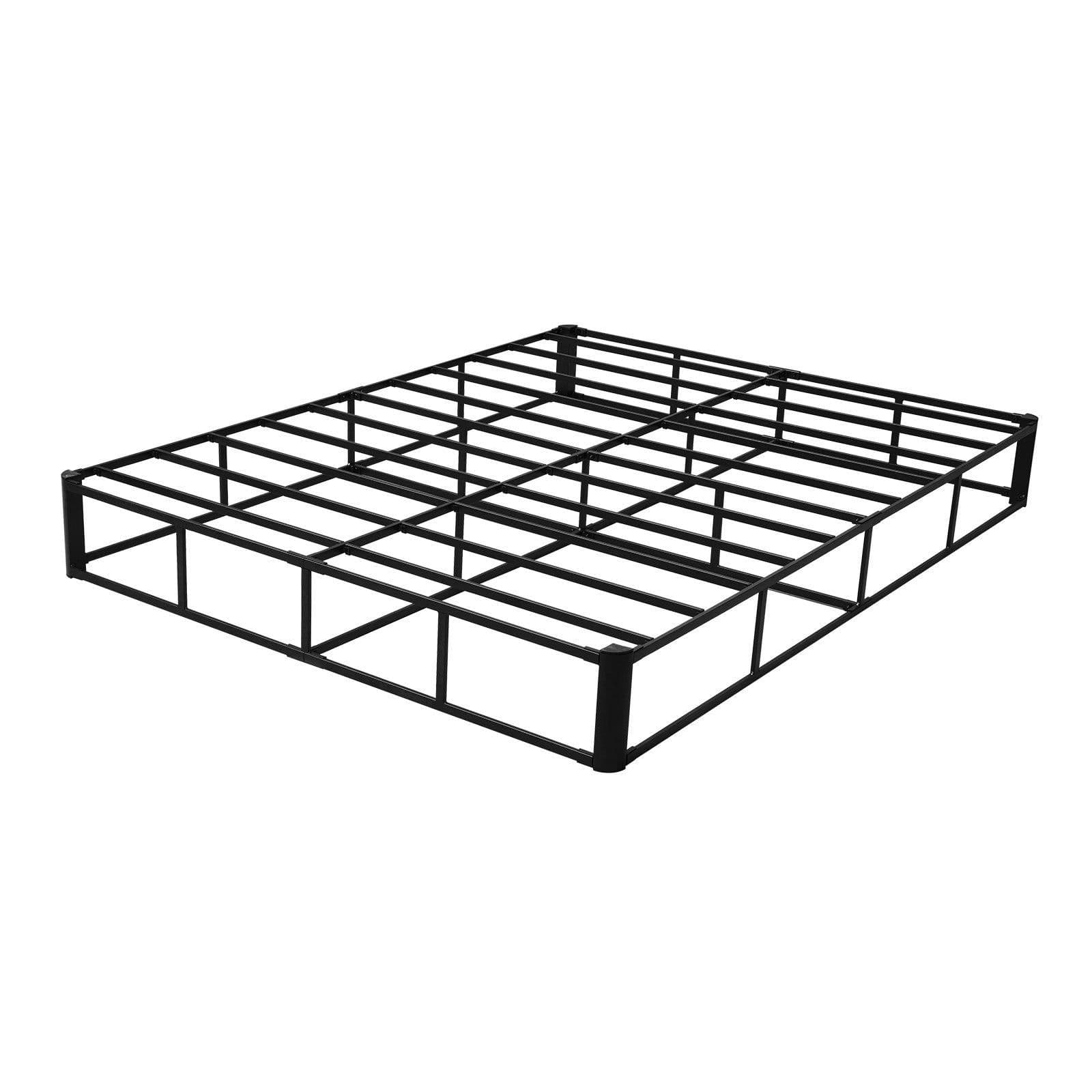 image-VEVOR Box Spring, Queen Size Bed Frame with Washable Fabric Cloth, Heavy Duty Metal Frame for Queen Bed, 9 in Mattress Foundation, 3500 lbs Max Weight Capacity, Easy Assembly, 79.1L x 59.6W x 9.1H in