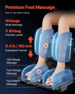 image-VEVOR Massage Chair, 4D Full Body Zero Gravity Recliner with SL Track, Yoga Stretch, AI Voice Control, Heat, Foot Roller, Retractable Pedal, 36 Airbags, LCD, Armrest Controls, Rolling Base