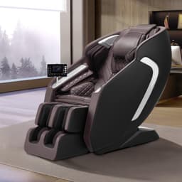 image-VEVOR Massage Chair, 4D Full Body Zero Gravity Recliner with SL Track, Yoga Stretch, AI Voice Control, Heat, Foot Roller, Retractable Pedal, 36 Airbags, LCD, Armrest Controls, Rolling Base